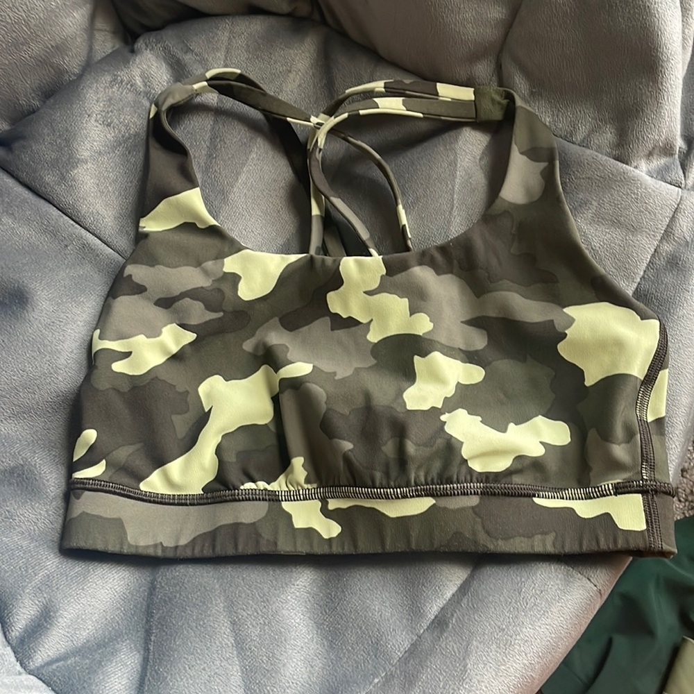 Lulu lemon camo pattern Sports Bra